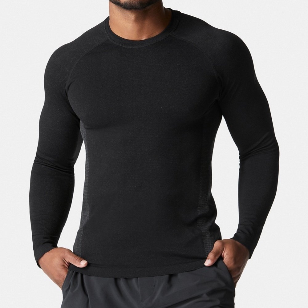 Mens Fabletics Black Training Day Long Sleeve Shirt Black Large New with Tags
